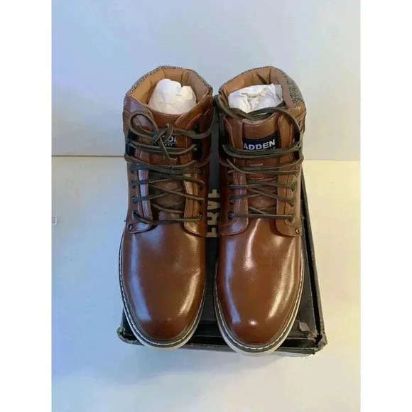 .557 Frye Brown Boots, Beacon Lace Up, 9 Mens - Picture 4 of 6